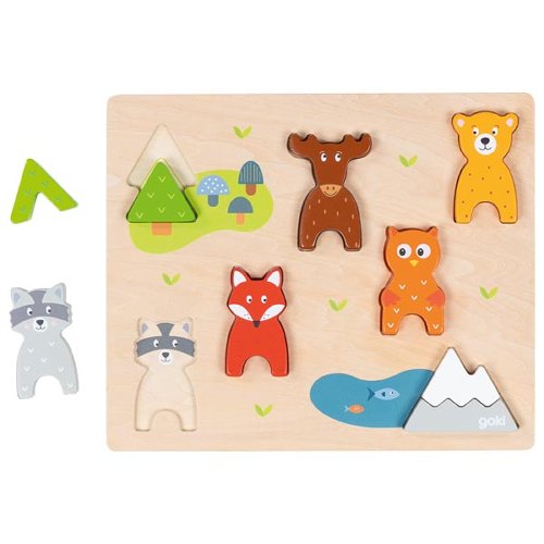 Goki Einlegepuzzle Wilde Tiere
