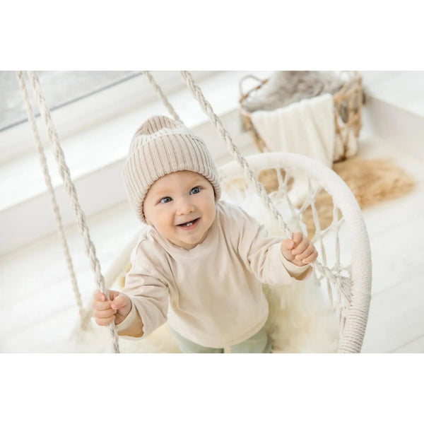 Merino Babymütze Purzl Grau