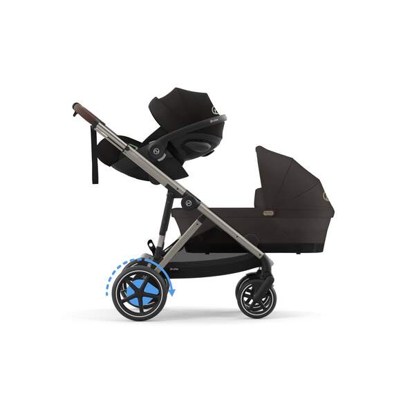 Cybex e-Gazelle S (Taupe Rahmen) Chocolate Brown + Wanne