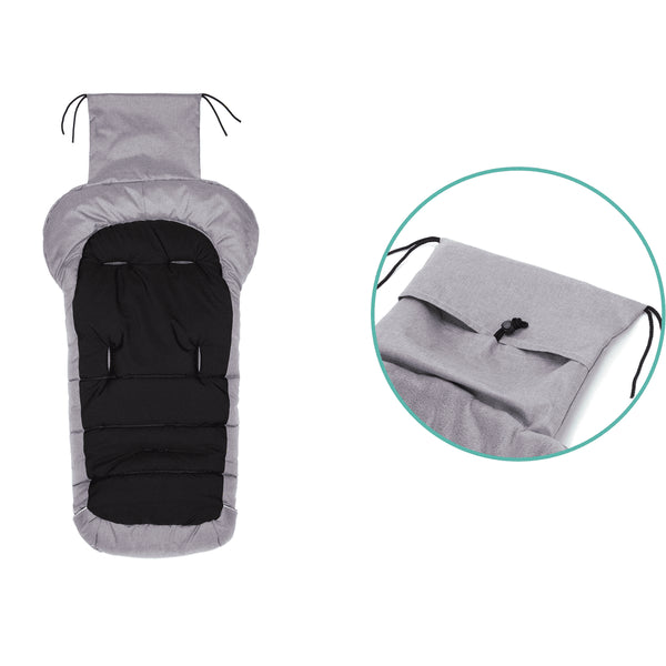 Fußsack K2 Soft Pongee Hellgrau Melange