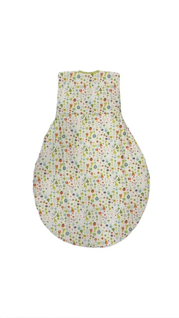 Schlafsack, Alvi, Grün mit Tiere, Größe 90