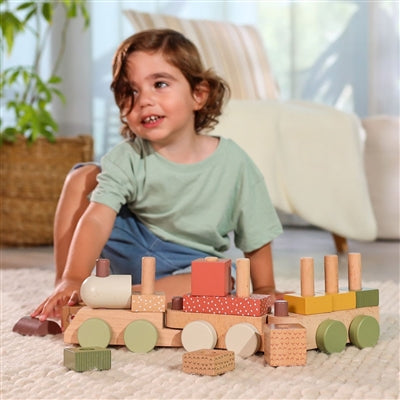 Tiny Love Stapelzug aus Holz – Boho Chic