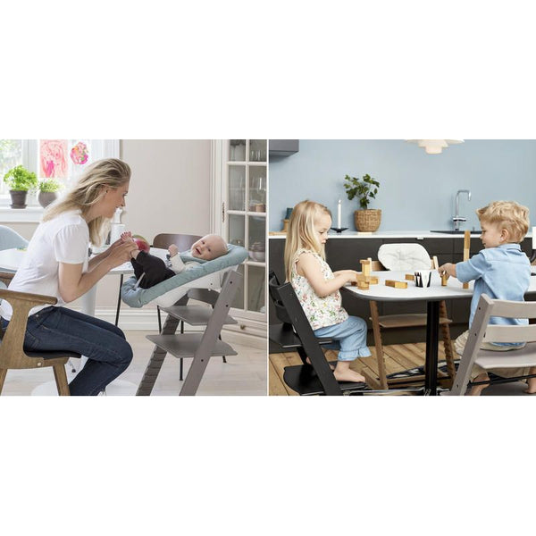 Stokke Tripp Trapp White + BabySet + Cushion Silver OCS
