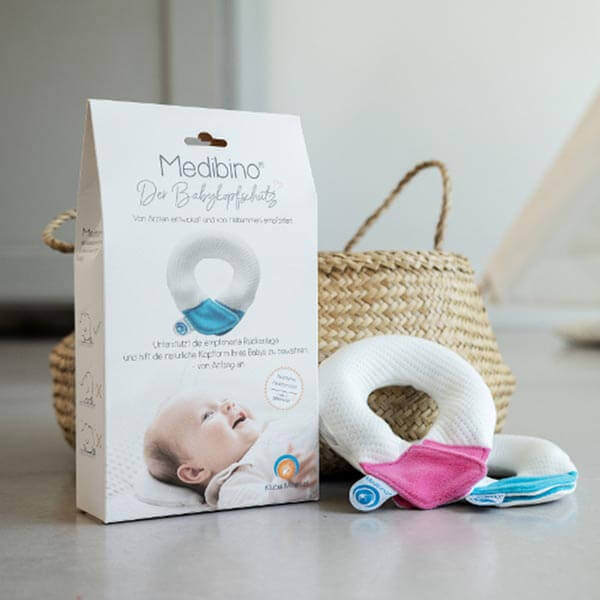 Babykissen gegen Kopfverformungen weiß – Medibino® Babykopfschutz