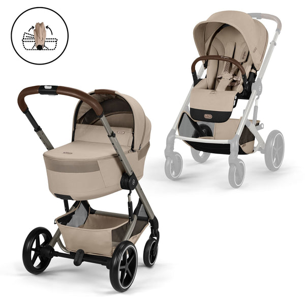 Cybex Balios S Lux mit Fold Cot 6in1 Set Almond Beige (Vorbestellung)
