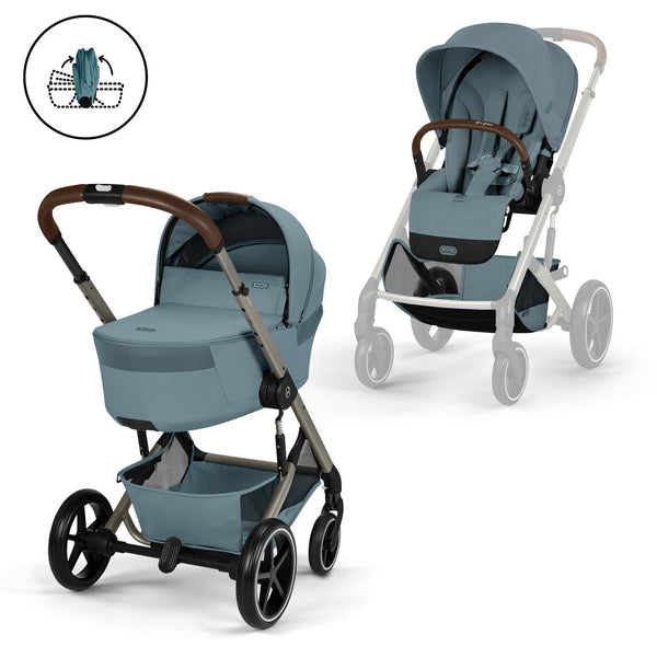 Cybex Balios S Lux mit Fold Cot 6in1 Set Stormy Blue (Vorbestellung)