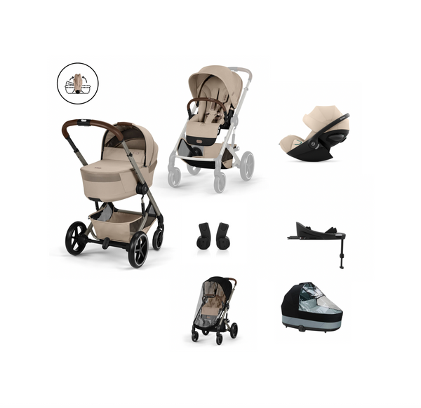 Cybex Balios S Lux mit Fold Cot 6in1 Set Almond Beige (Vorbestellung)