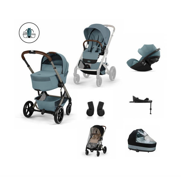 Cybex Balios S Lux mit Fold Cot 6in1 Set Stormy Blue (Vorbestellung)