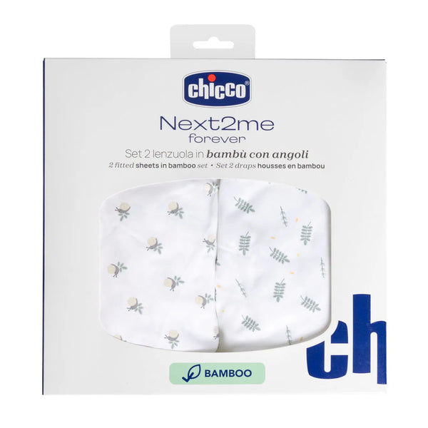 Chicco Spannbettlaken Next2Me Forever Greenery (2 Stück)