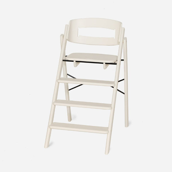 KAOS Klapp Hochstuhl aus Holz, klappbar Beach White
