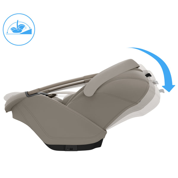 Maxi Cosi Coral Slide Pro i-Size Babyschale Sapphire Sand + Family Fix Slide Pro