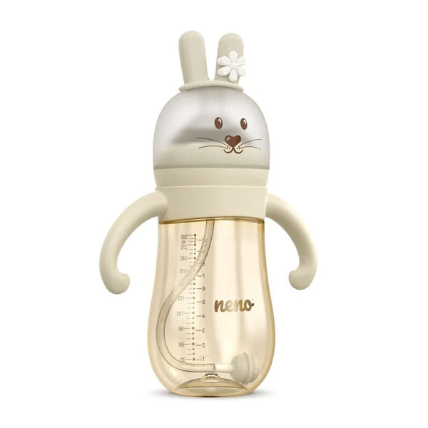 Neno Mio Trink- und Saugflasche, Creme, ab 6 Monaten, 300 ml