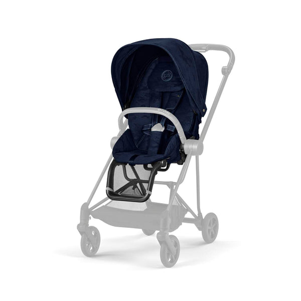 Cybex Mios Gestell (Matt Black) / Sitzbezug (Rebellious Luxury Denim Blue)