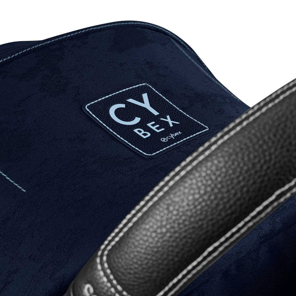 Cybex Mios Gestell (Matt Black) / Sitzbezug (Rebellious Luxury Denim Blue)